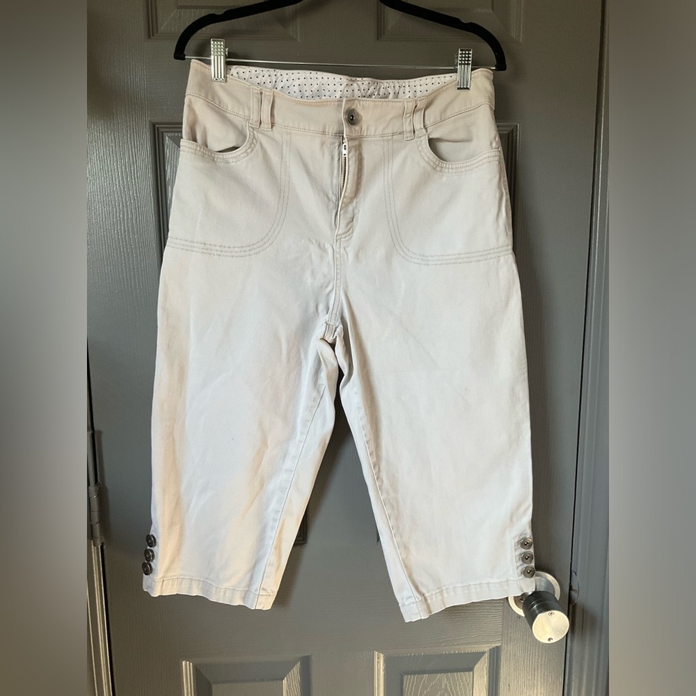 Christopher & Banks size 10 beige capris